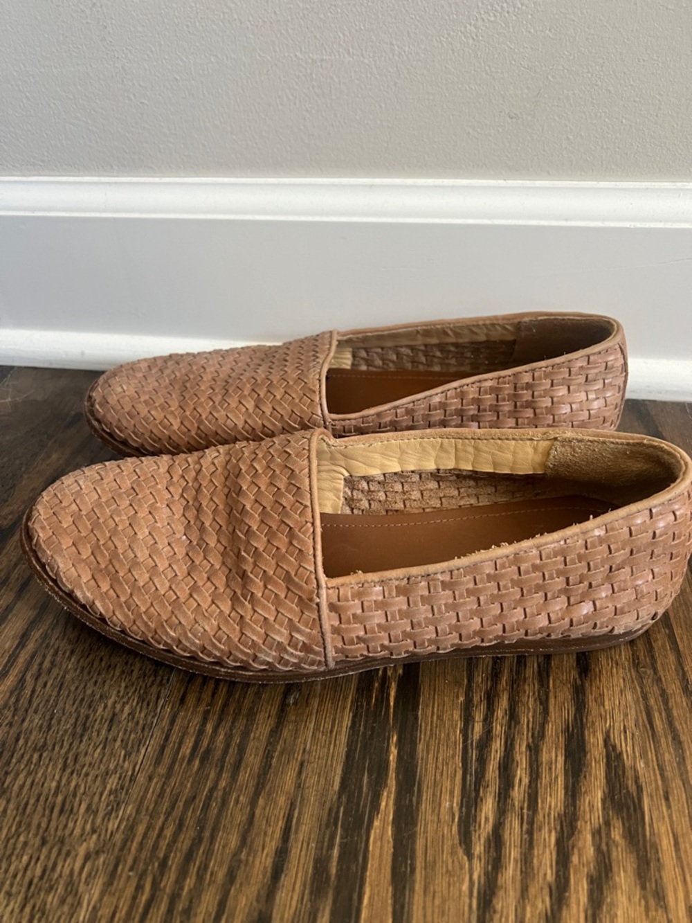 Nisolo | (8) Mara Woven Leather Slip On Flats in Almond - Picture 5 of 9
